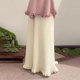 新款 欧货高端定制白色大码 半身裙女2025冬季 加厚优雅荷叶边a字裙