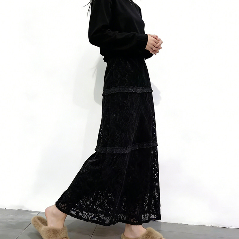 欧货高端定制黑色网纱大码半身裙女2026早春新款轻熟风多层蛋糕裙,女装/女士精品,大码半身裙,淘宝优惠券,粉丝福利购,淘宝优惠卷