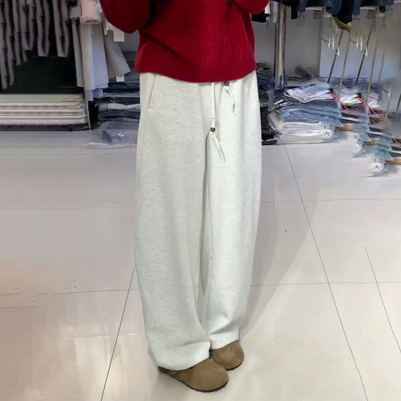 欧货高端定制白色大码阔腿裤女