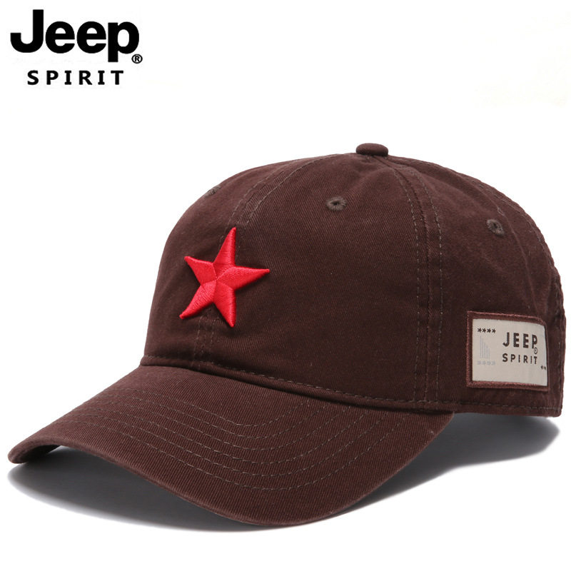 JEEP红五星纯棉透气棒球帽四季款