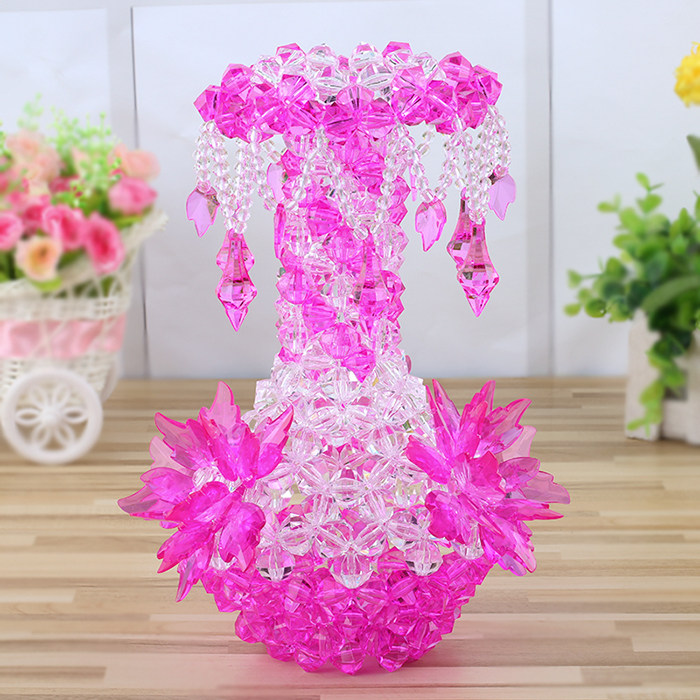 巧巧创想家diy手工串珠花瓶材料包编织制作客厅创意摆件装饰品