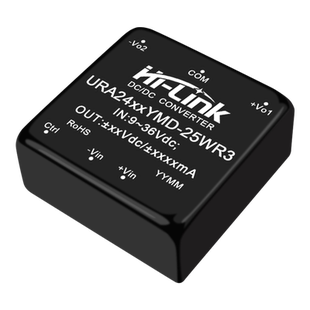 URA2405YMD-25WR3隔离电源模块24V转3/9/12/15/24V稳压双路输出