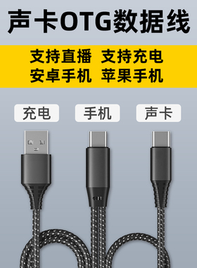 M2PLUSM8PLUSII声卡定制typec安卓苹果OTG线传输声卡手机连接直播