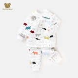 Демисезонное хлопковое детское нижнее белье, комплект для мальчиков, стеганое термобелье, детские штаны, удерживающая тепло пижама