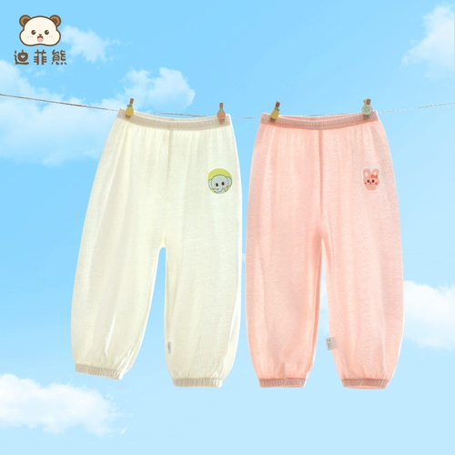 Детские летние тонкие штаны, хлопковое детское средство от комаров подходит для мужчин и женщин, летняя одежда