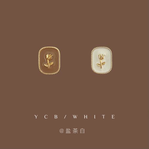 方糖奶咖显脸小耳环！