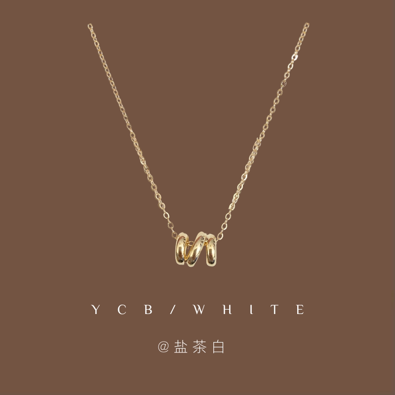 「岛屿来信」轻奢气质百搭项链小众设计感精致锁骨链高级感颈链 - 盐茶白WHITE出品