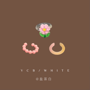 「春田幼稚园」简约甜美可爱花朵耳骨夹套装小众设计感少女感耳环