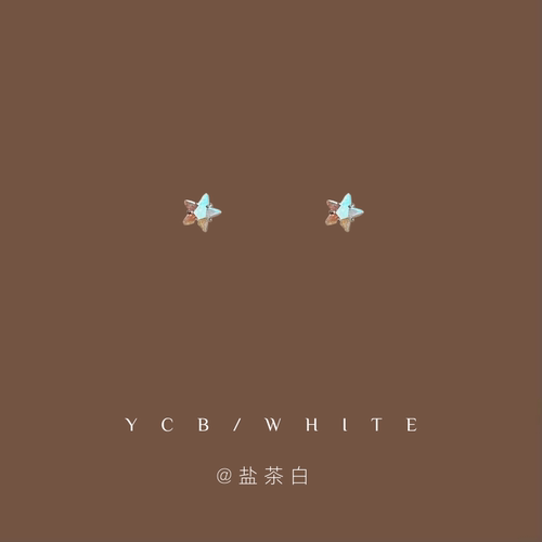 「一番星」睡觉不用摘的mini小巧星星幻彩耳钉小众精致日常耳环