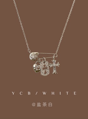 「加州女孩」ins个性别针项链~