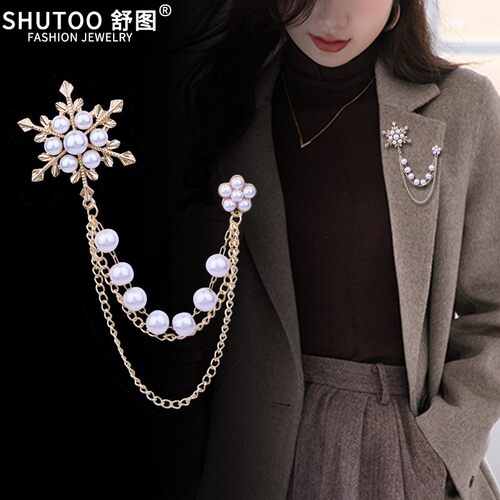 SHUTOO/舒图韩国时尚别针珍珠女