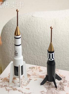 创意轻奢火箭航空模型工艺品摆件售楼处样板间儿童房书柜客厅饰品