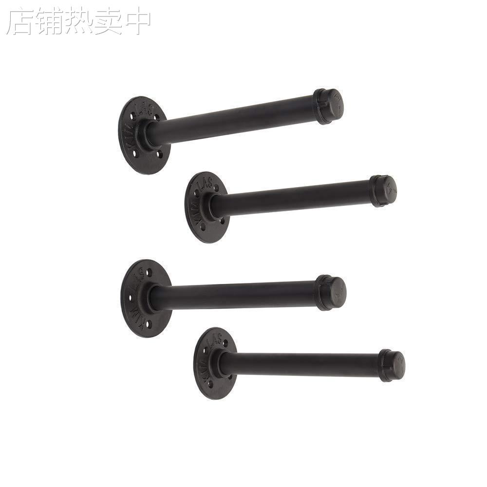 复古工业风壁挂水管支架美式铁艺墙上置物架一字隔壁支撑三角架子