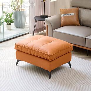 沙发脚踏单个可拆洗科技布贵妃延长塌轻奢极简超软客厅单人沙发凳