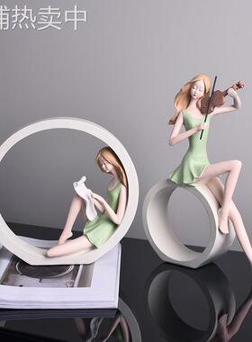 现代简约软装饰品摆件家居客厅酒柜卧室装饰品美式电视柜摆件礼物