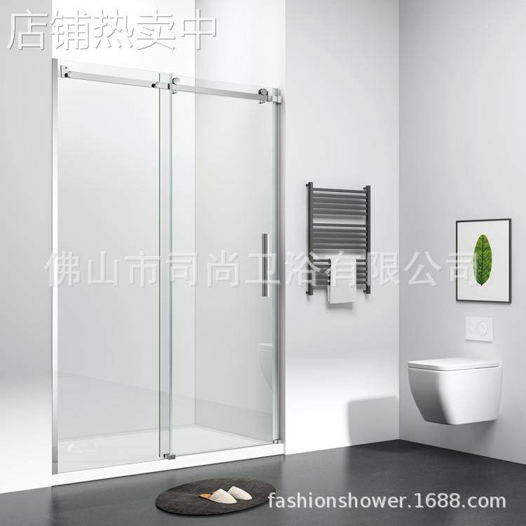 出口、工程一固一活简易淋浴门 卫生间一字屏风隔断房 D08