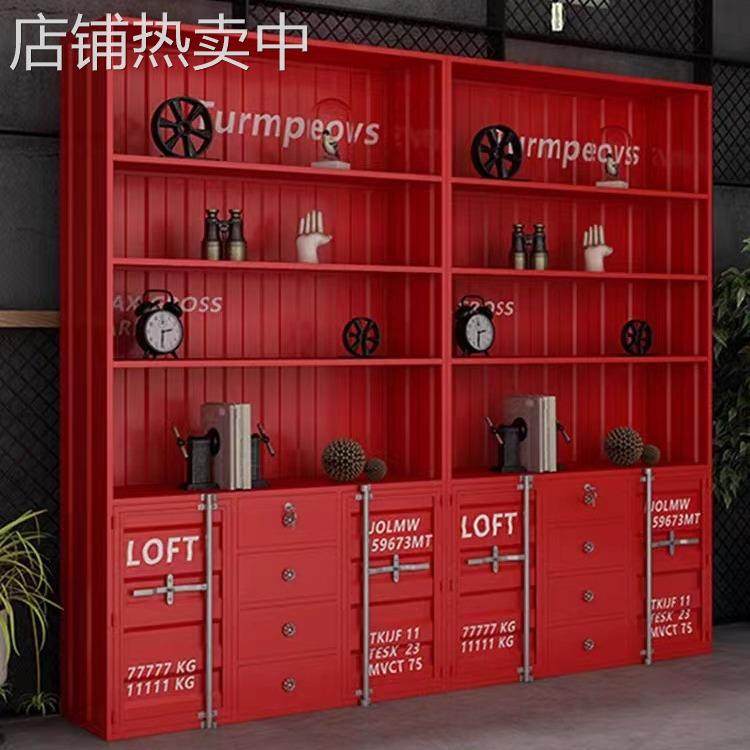 复古抽屉柜商场多功能展示柜产品陈列柜手办柜工业风集装箱置物架