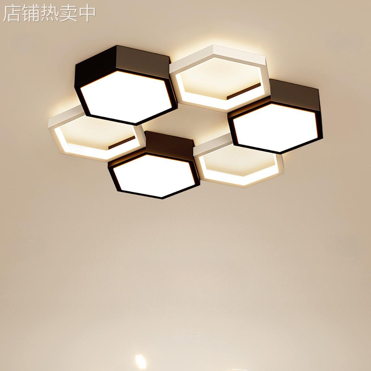 几何主卧室灯创意led吸顶灯简约现代客厅灯极简餐厅书房房间灯具