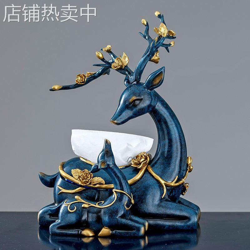 创意高档抽纸盒美式轻奢纸巾盒茶几收纳盒客厅餐桌神器欧式奢华