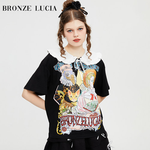 BronzeLucia纯棉短袖设计感