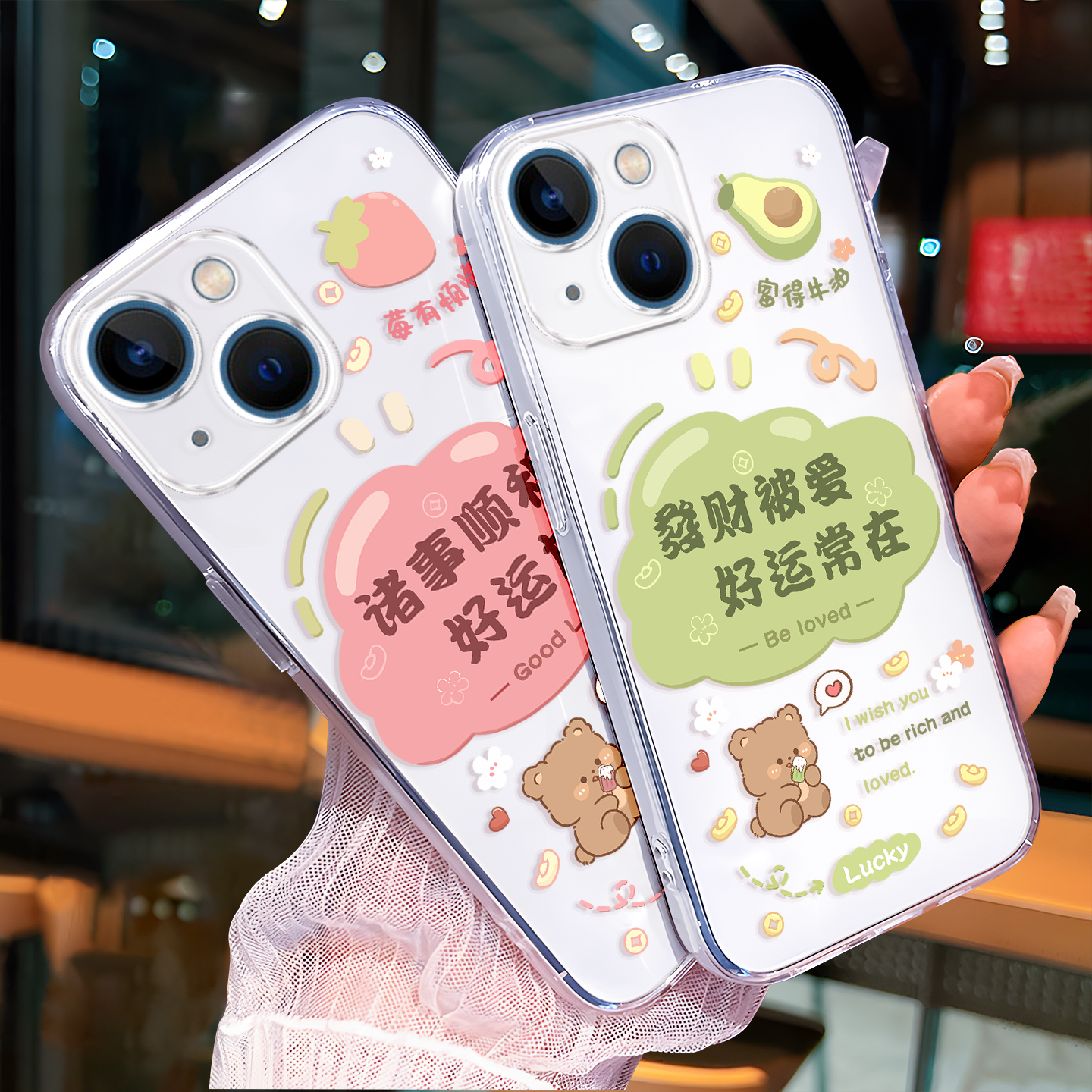 适用于iphone14plus轻薄彩绘外壳