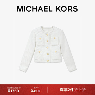 两件折上折 女士小香风单排扣口袋饰短款 MICHAEL 外套 KORS