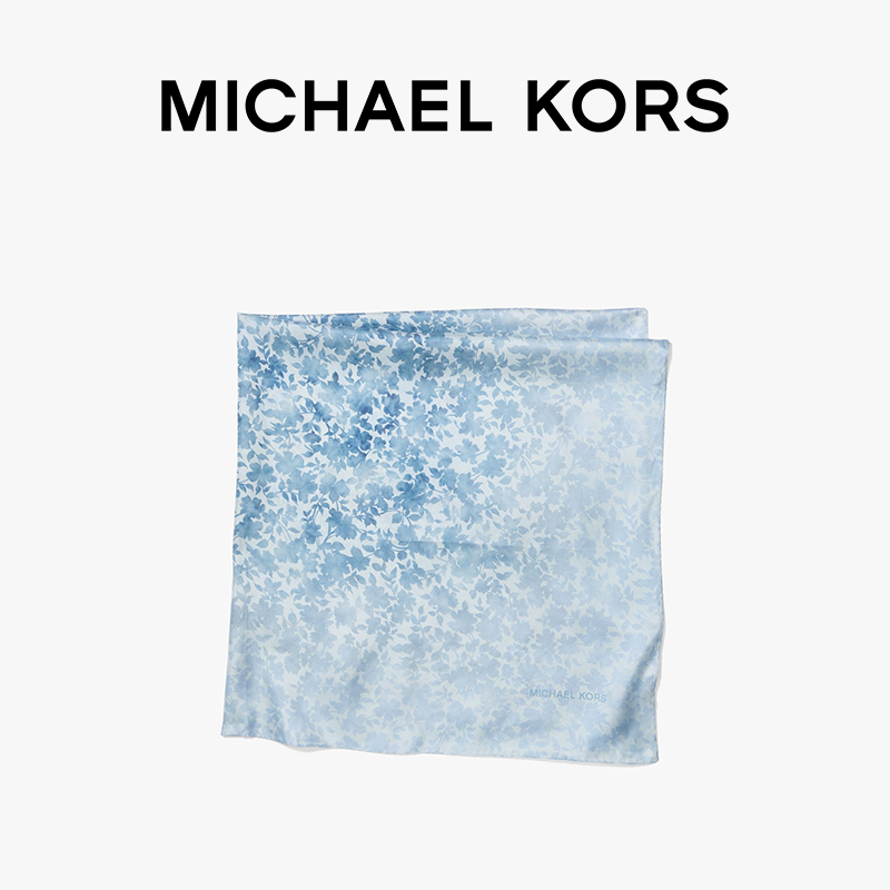 MK女士桑蚕丝印花方巾