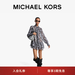 KORS MICHAEL 女士乔其纱腰果花印花连衣裙 孟子义同款