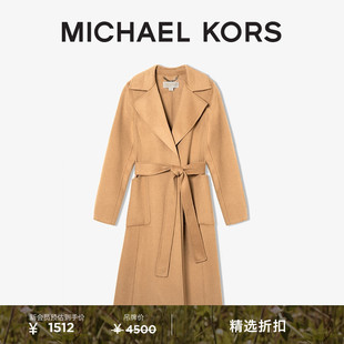 外套 MICHAEL KORS 女士羊毛混纺毛呢大衣长款