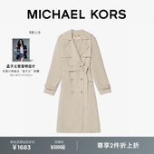 系带收腰双排扣垂坠感风衣外套 女士中长款 MICHAEL KORS