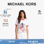 女士棉质印花圆领短袖 T恤 KORS 马年限定 MICHAEL