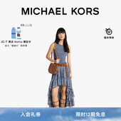 女士乔其纱前短后长无袖 连衣裙 KORS 早春新品 MICHAEL