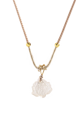 那片海新中式莲花项链女