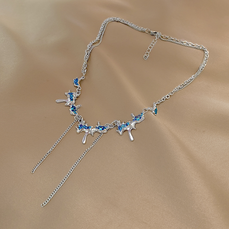 拼接冰川流苏项链女时尚