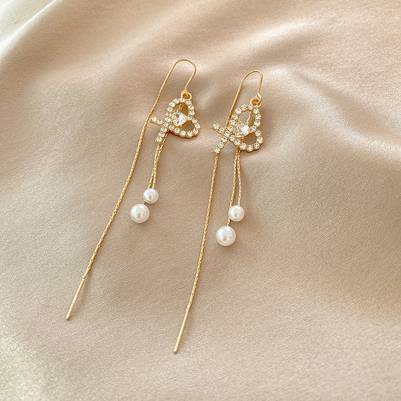 那片海轻奢爱心流苏耳钉女