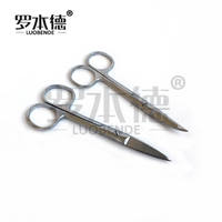 Laboratory scissors straight head elbow stainless steel 10, 12.5, 14, 16, 18, 20 cm thumbnail 4