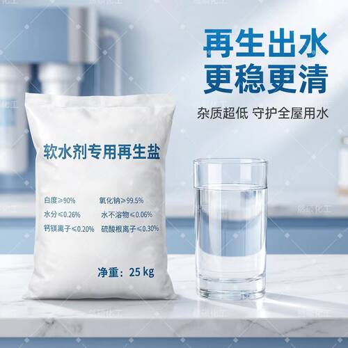 50斤软化离子交换食品级树脂再生软水机家用专用全屋净水软化盐