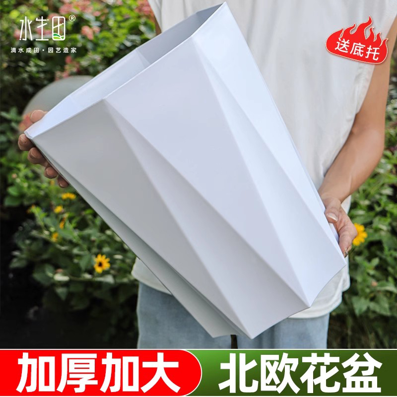 花盆家用兰花塑料蝴蝶兰小轻奢高级感大盆栽盆绿箩树脂三角梅控根