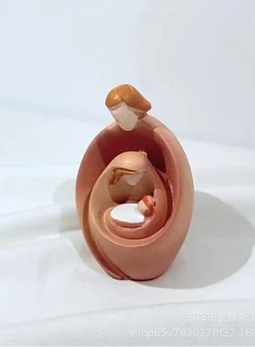 跨境外贸诞生场景雕像神圣家庭家居装饰摆件树脂工艺品