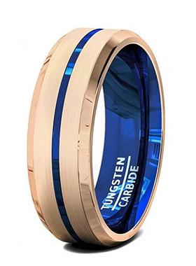 跨境欧美组合双色款式饰品8mm蓝间玫瑰金组合