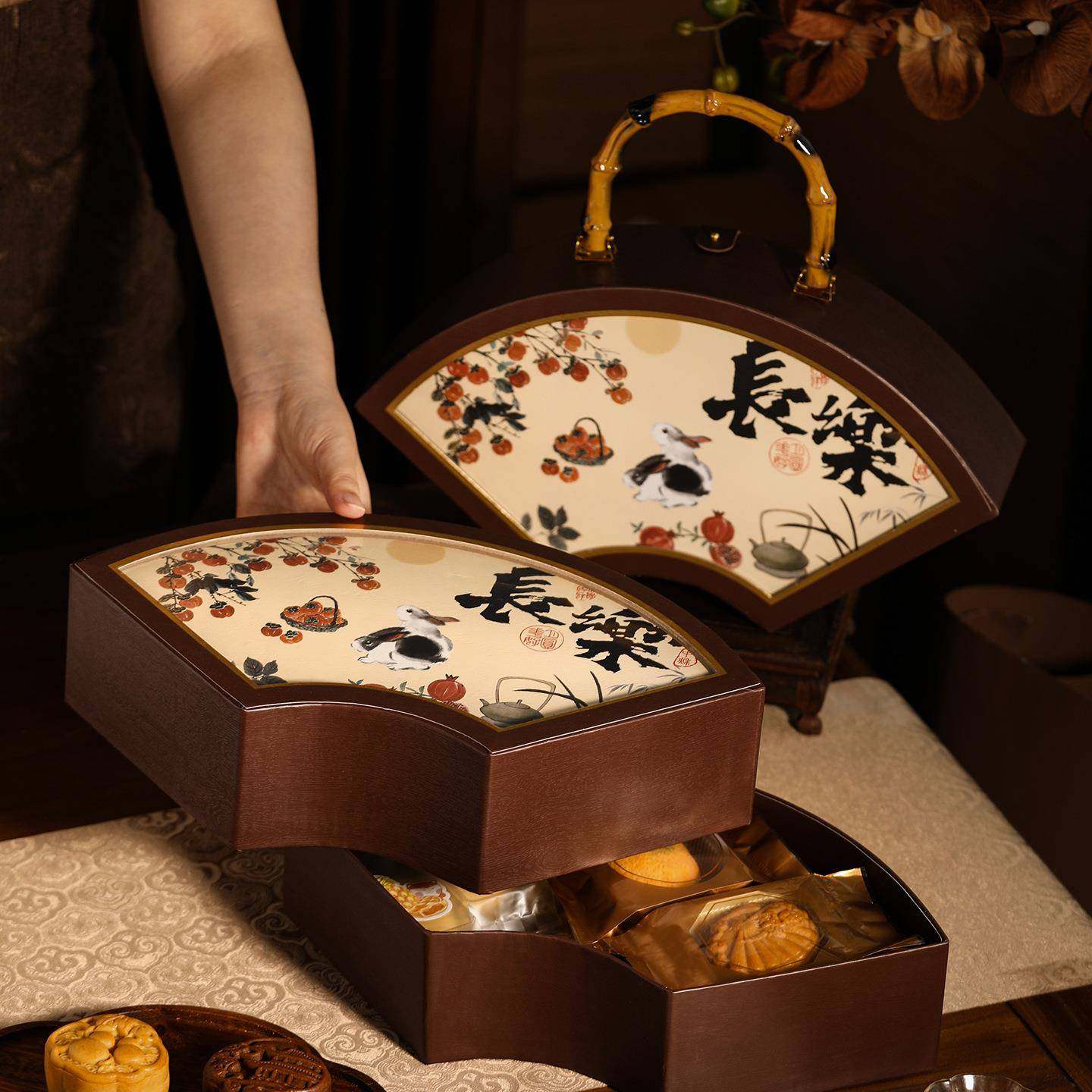 2025新款月饼包装盒高档国风中式复古中秋礼盒冰皮流心蛋黄酥空盒,包装,中秋礼品包装,淘宝优惠券,粉丝福利购,淘宝优惠卷