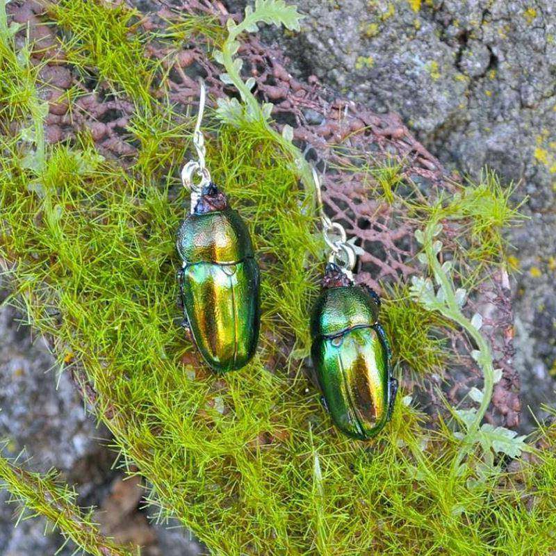 跨境独立站新款创意个性合金昆虫耳环复古民族风甲虫仿真耳饰,饰品/流行首饰/时尚饰品新,耳环,淘宝优惠券,粉丝福利购,淘宝优惠卷