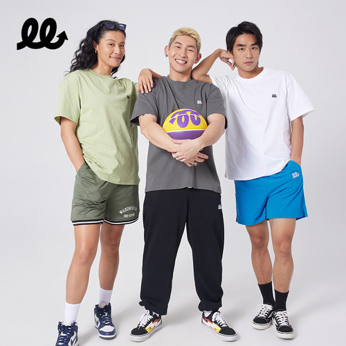 复古字母纯棉短袖圆领潮