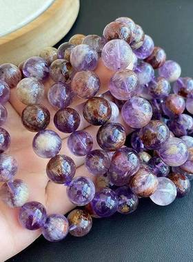 天然紫幽灵手串能量款时尚紫色单圈瘦手链紫色极光手链厂家直销