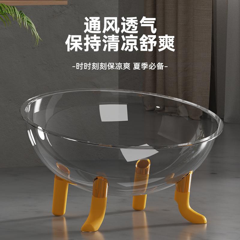 太空舱大号猫窝夏季四季通用高透亚克力转盘猫咪玩具宠物用品
