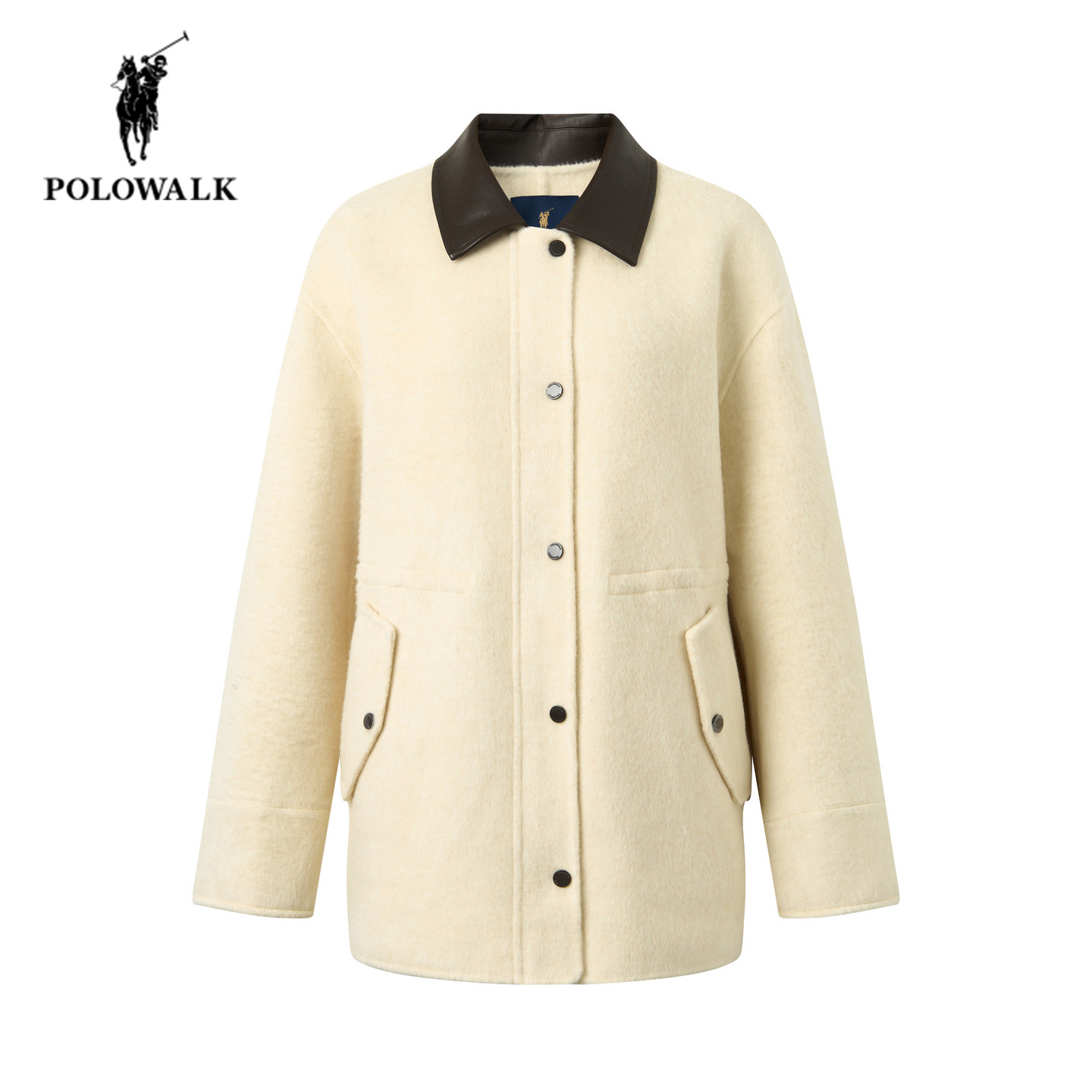 【100%绵羊毛】POLOWALK羊毛大衣女2025冬季新款保罗女装翻领外套,女装/女士精品,风衣,淘宝优惠券,粉丝福利购,淘宝优惠卷