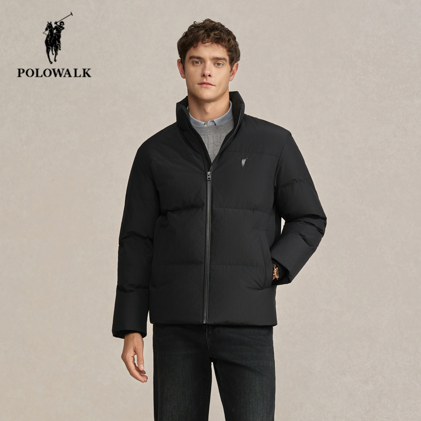 POLOWALK冬季新品时尚立领羽绒服