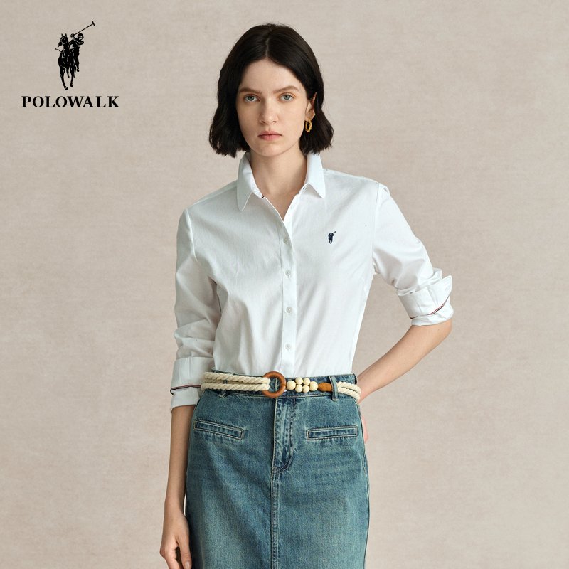POLOWALK秋季新品通勤长袖衬衫女