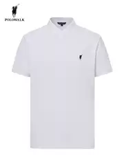 Polowalk Men's Short-Sleeved Polo Shirt 2025 Summer New Paul Simple Casual Business Lapel T-Shirt