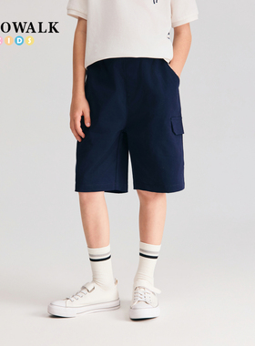 POLOWALK童装男童短裤2026夏季新款保罗儿童运动百搭松紧腰五分裤